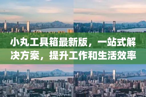 小丸工具箱最新版，一站式解決方案，提升工作和生活效率