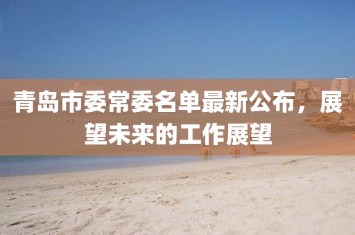 青島市委常委名單最新公布，展望未來的工作展望