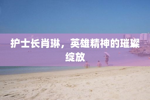 護士長肖琳，英雄精神的璀璨綻放