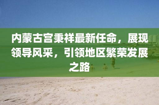 內(nèi)蒙古宮秉祥最新任命，展現(xiàn)領(lǐng)導(dǎo)風(fēng)采，引領(lǐng)地區(qū)繁榮發(fā)展之路