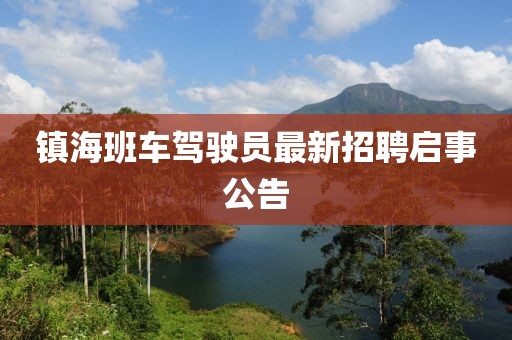 鎮(zhèn)海班車駕駛員最新招聘啟事公告