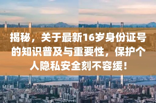 揭秘，關(guān)于最新16歲身份證號(hào)的知識(shí)普及與重要性，保護(hù)個(gè)人隱私安全刻不容緩！