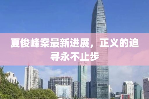 夏俊峰案最新進(jìn)展，正義的追尋永不止步
