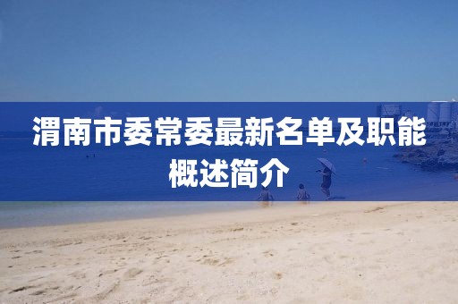 渭南市委常委最新名單及職能概述簡(jiǎn)介