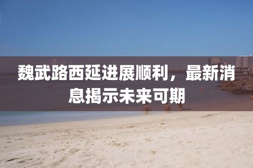 魏武路西延進展順利，最新消息揭示未來可期