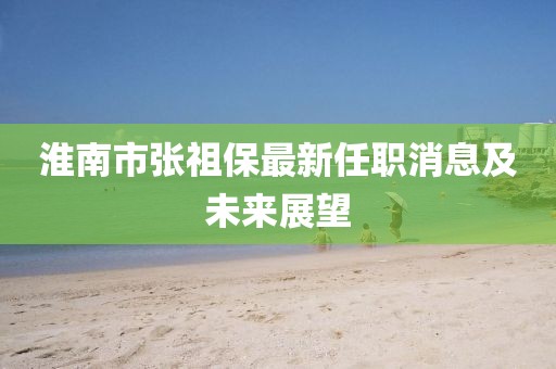 淮南市張祖保最新任職消息及未來展望