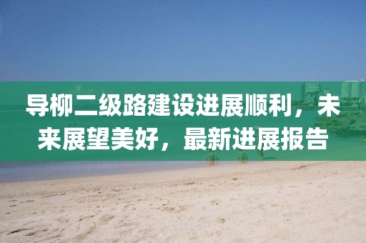 導(dǎo)柳二級路建設(shè)進(jìn)展順利，未來展望美好，最新進(jìn)展報告