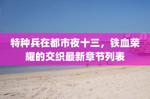 特種兵在都市夜十三，鐵血榮耀的交織最新章節(jié)列表