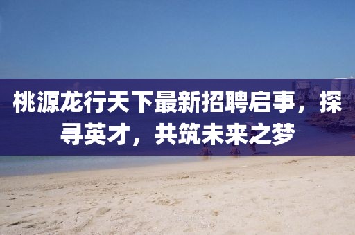 桃源龍行天下最新招聘啟事，探尋英才，共筑未來之夢(mèng)