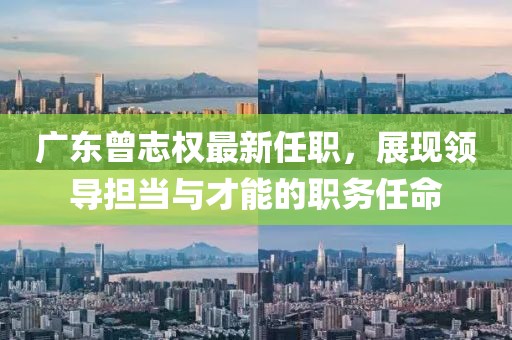 廣東曾志權(quán)最新任職，展現(xiàn)領(lǐng)導(dǎo)擔(dān)當(dāng)與才能的職務(wù)任命