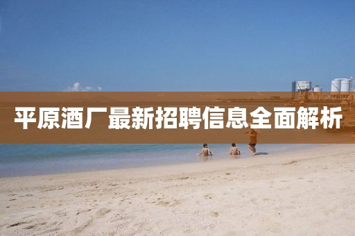 平原酒廠最新招聘信息全面解析