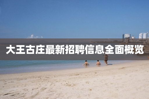 大王古莊最新招聘信息全面概覽