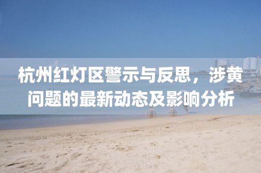 杭州紅燈區(qū)警示與反思，涉黃問題的最新動態(tài)及影響分析