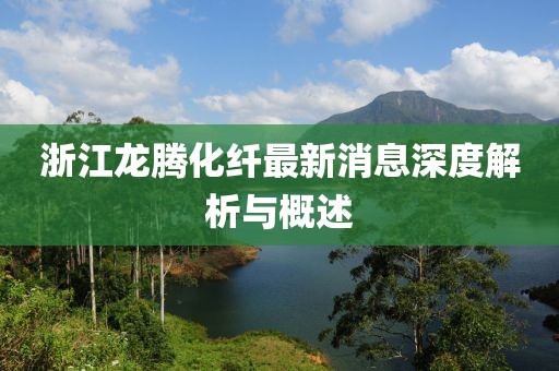 浙江龍騰化纖最新消息深度解析與概述