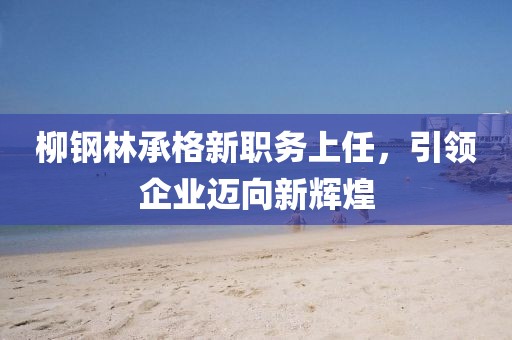 柳鋼林承格新職務(wù)上任，引領(lǐng)企業(yè)邁向新輝煌