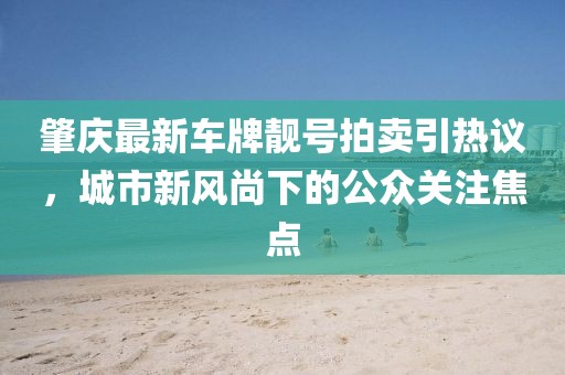 肇慶最新車牌靚號拍賣引熱議，城市新風(fēng)尚下的公眾關(guān)注焦點(diǎn)